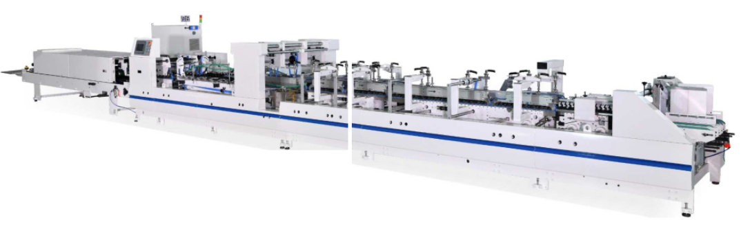  High performance automatic folding and gluing machine